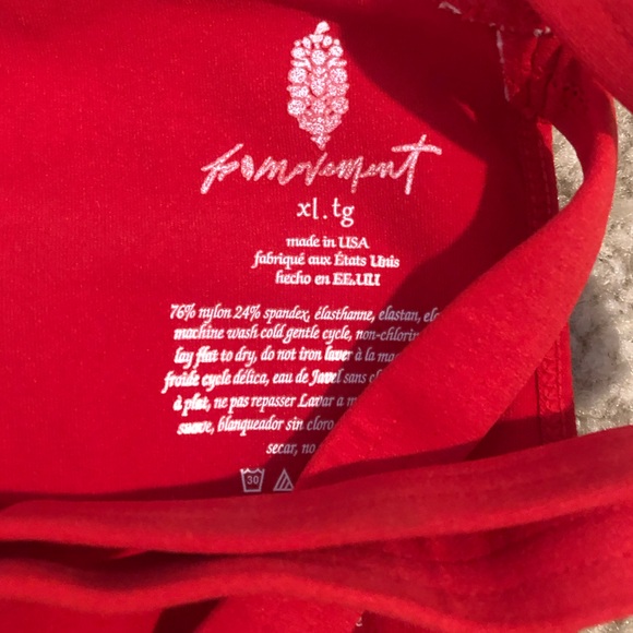 Free People Good Karma Runsie In Victory Red. NWOT! Sz XL - Picture 9 of 9